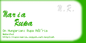 maria rupa business card